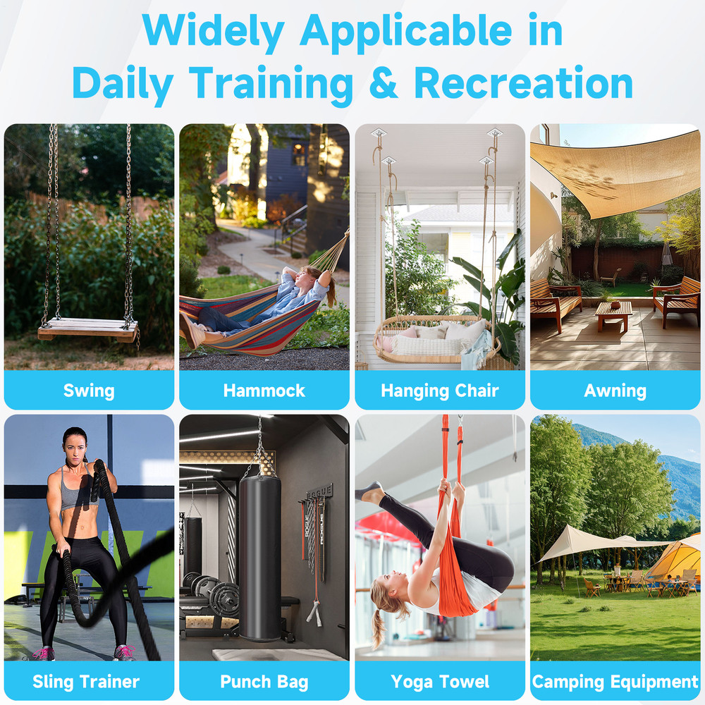 Pull Down Tie Down for gently Heavy-Duty Load-Bearing Ring 6Pack Heavy Rings Tie