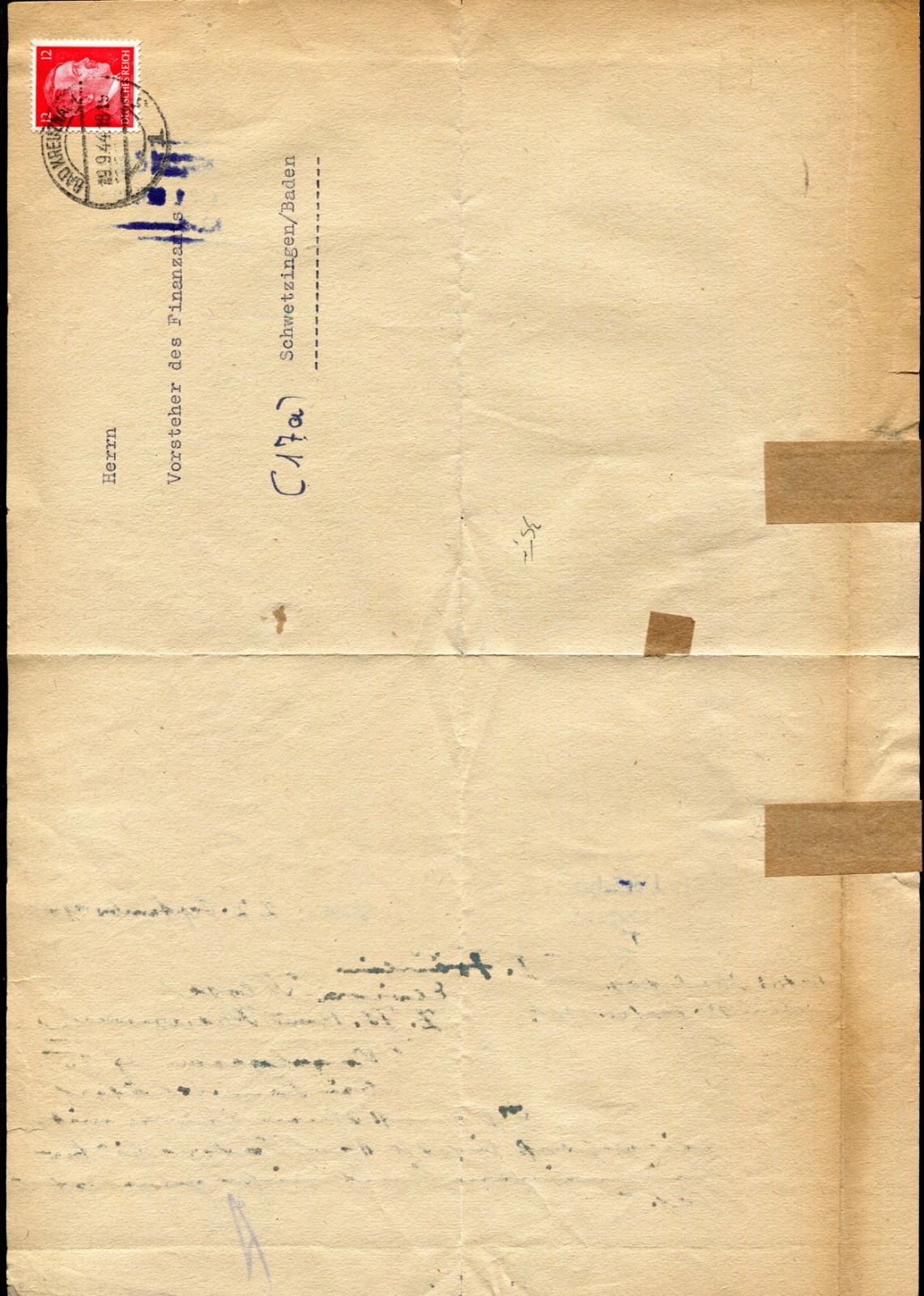 1944 WWII German Red Cross Nurse Repatriated from American POW Exchange Letter
