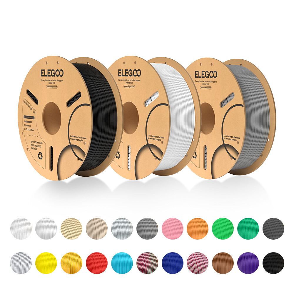 【Buy 6 Get 4 Free,Add 10】ELEGOO PLA PLA+ Rapid PLA+ ASA 3D Printer Filament 1KG