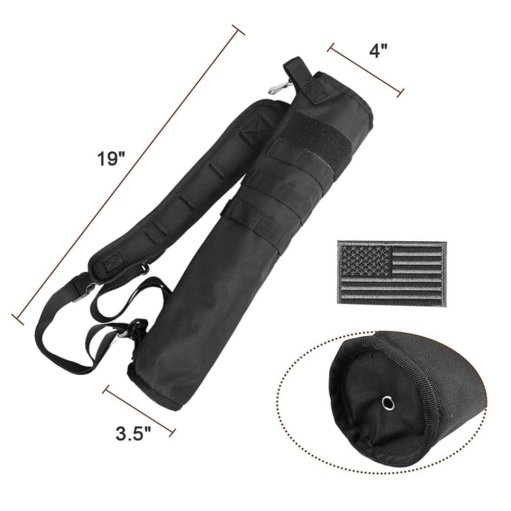 Archery Lightweight Back Arrow Quiver Foldable Compact Hip Arrows Bag with Mo...