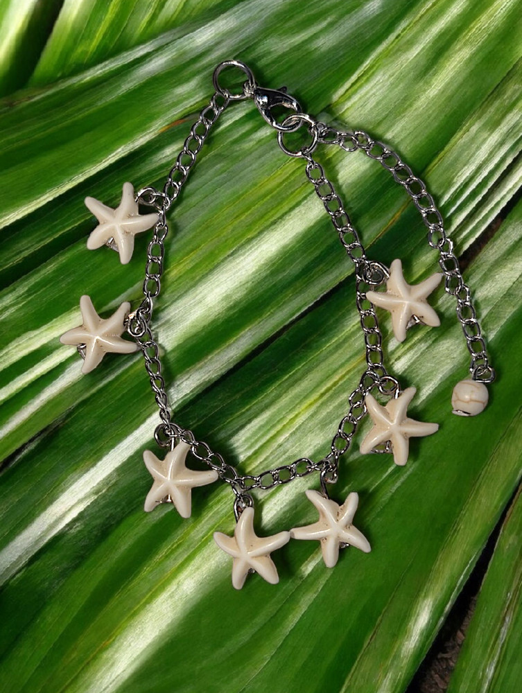 Small Starfish Charm Bracelet