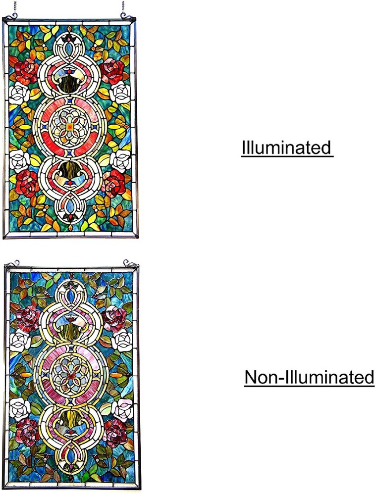 32" Stained Glass Window Hanging Panel Suncatcher