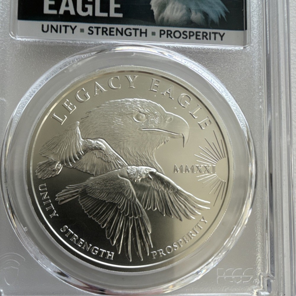 2021 Cook Islands Legacy Eagle Silver $1 PCGS MS70 First Strike