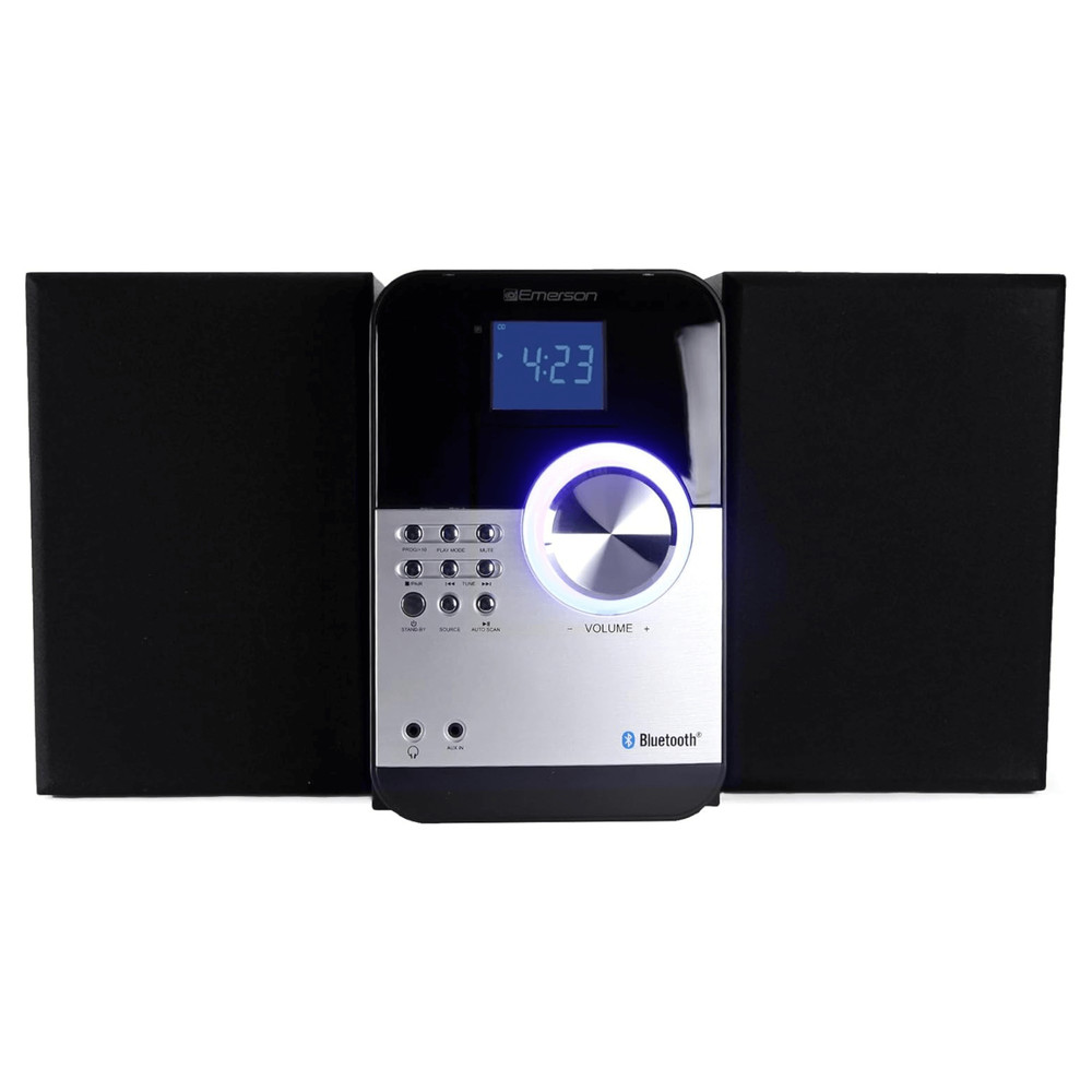 Emerson CD & MP3 Bluetooth FM Radio Microsystem w Programmable CD and MP3 Option