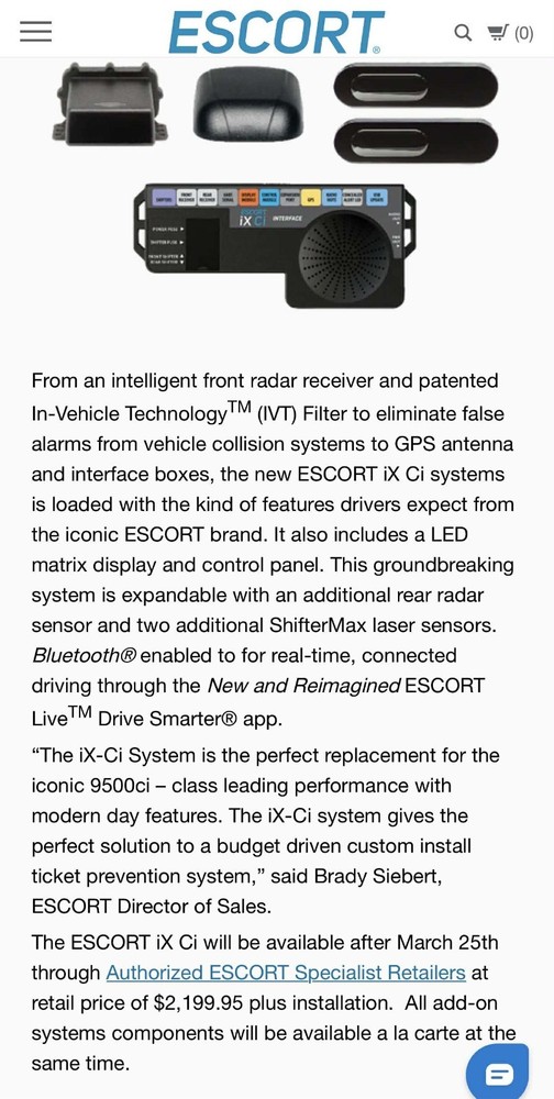 Escort iXCi Platform Intelligent Long Range Detection System