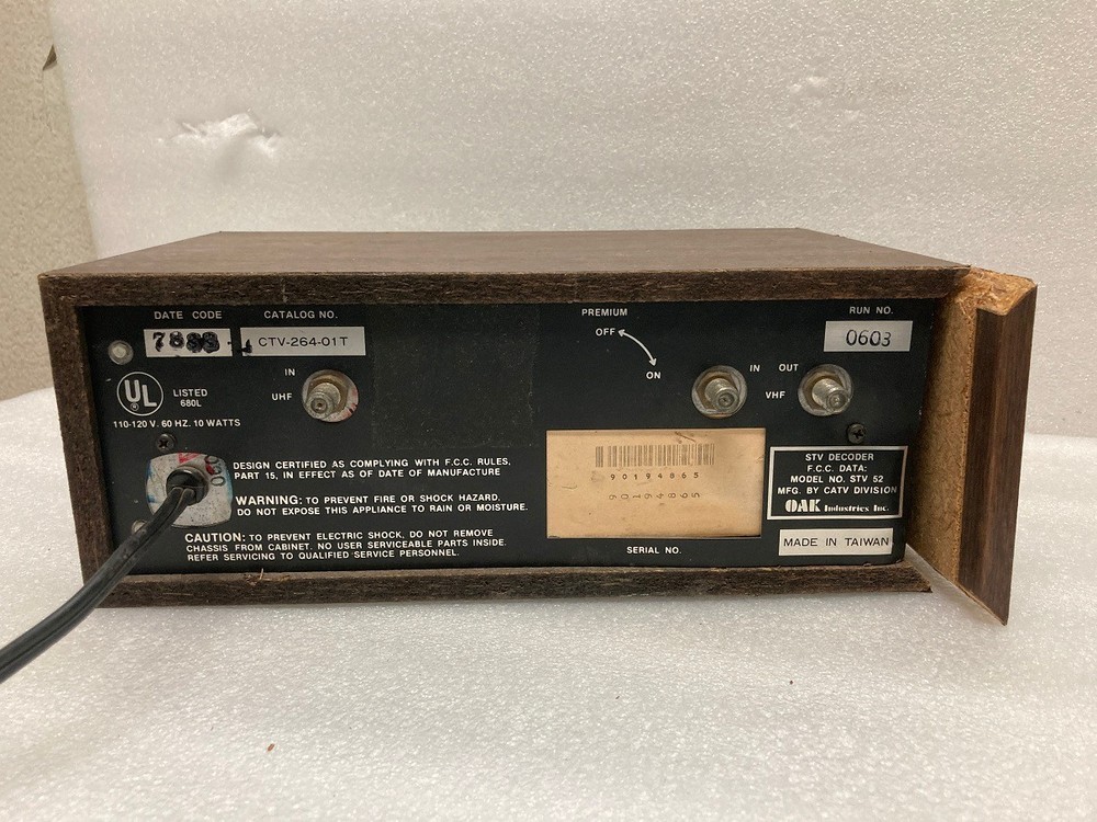 Vintage ON TV Cable Subscription Box Rare { UNTESTED }