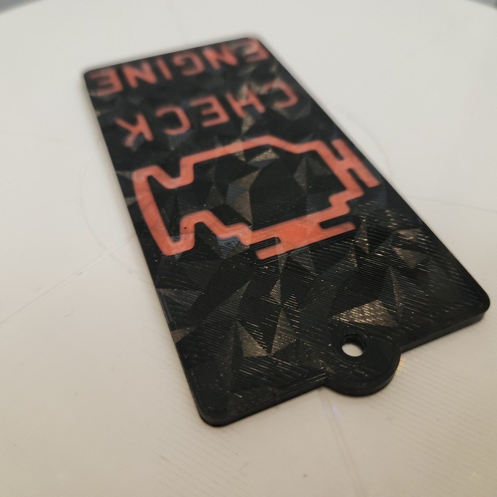 Check Engine Light Hanging Badge – Fun Interior Ornament