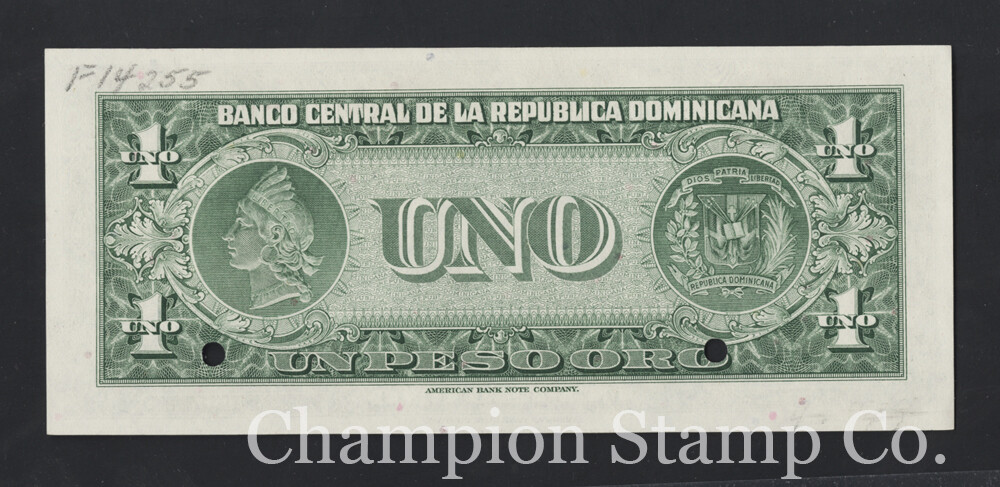 Dominican Republic Banknote Specimen Catalog 71s