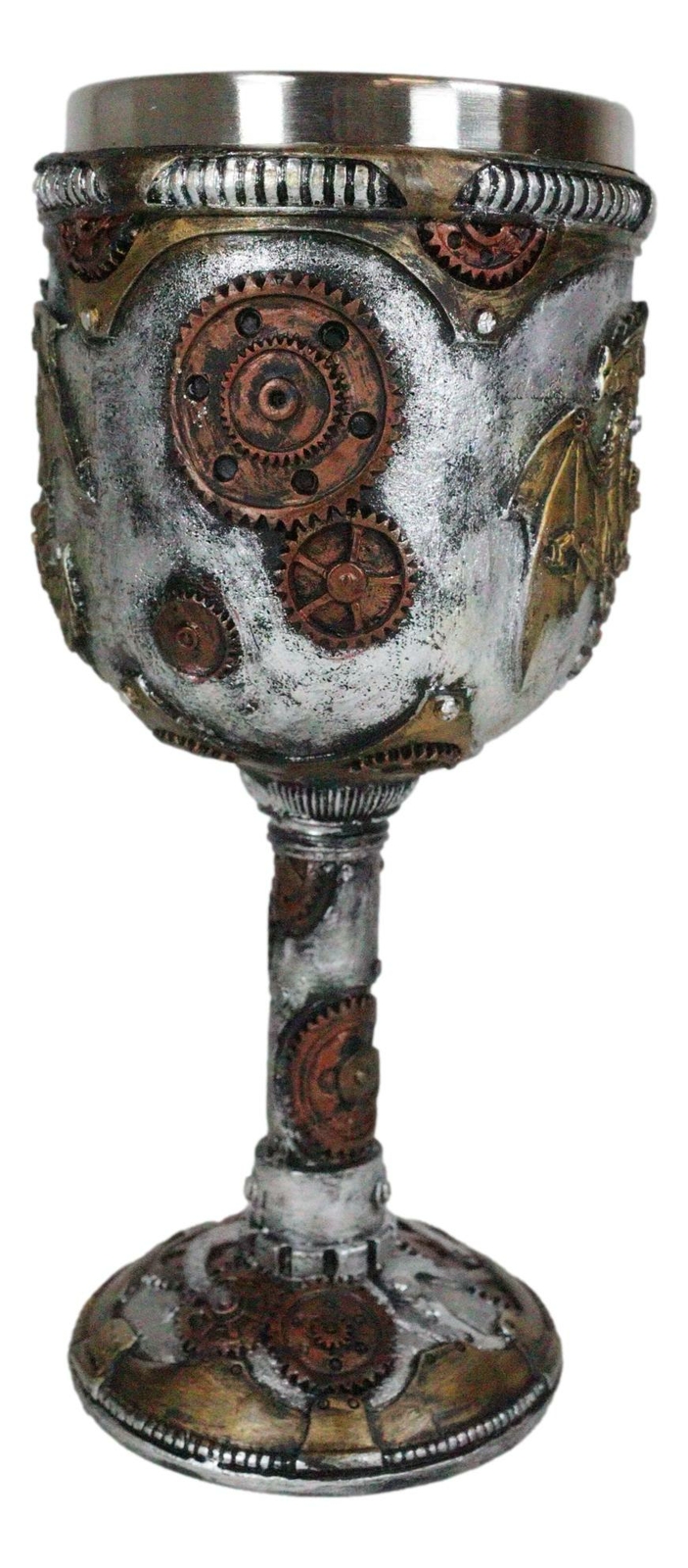 Steampunk Mechanical Gearwork Dragon Wine Goblet Decor Gift
