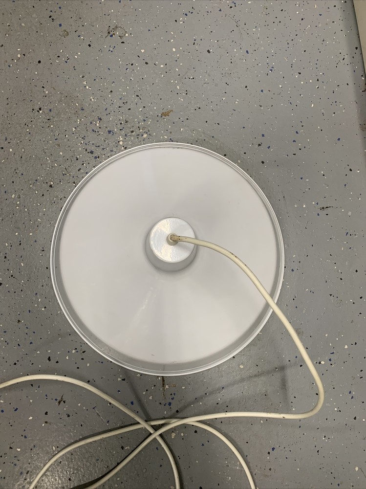 Large White Pendant Industrial Light 16”￼