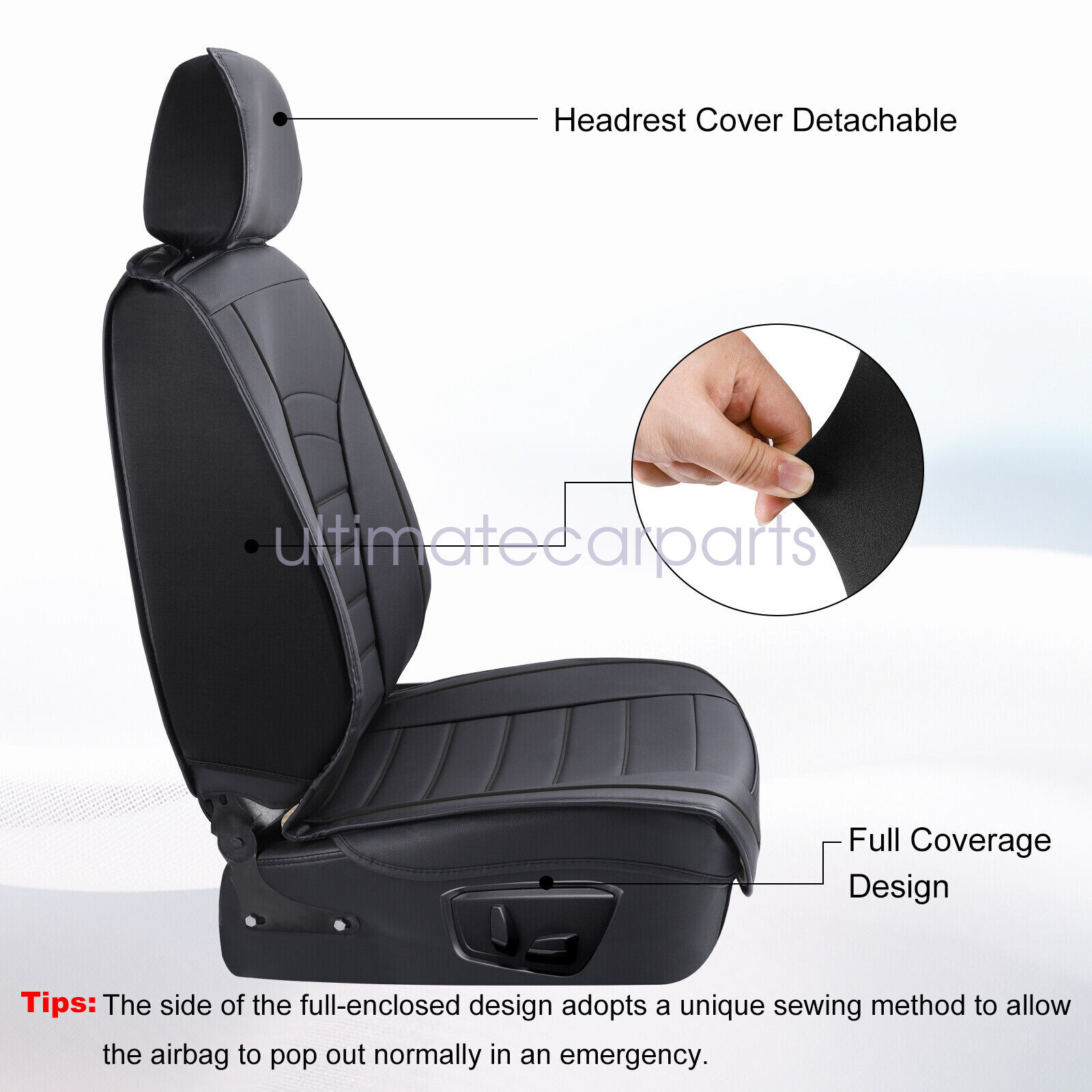 Leather Seat Covers Full Set 5-Sits Front & Rear Cushion Accessories For Honda