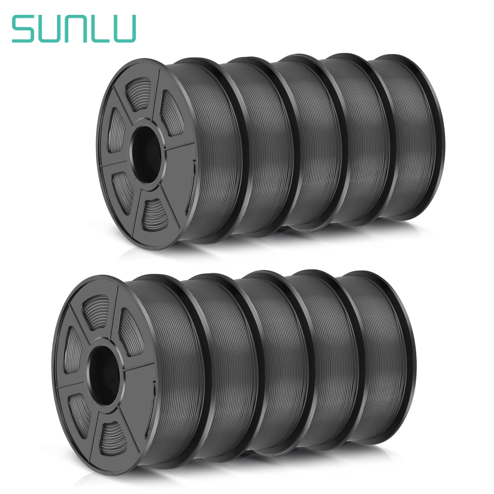 10×1KG SUNLU PLA Matte Meta PLA+ PETG SILK ABS 1KG TPU500G 3D Printer Filament