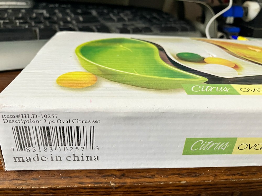 Citrus Round & Oval 6 Piece Serving Set New