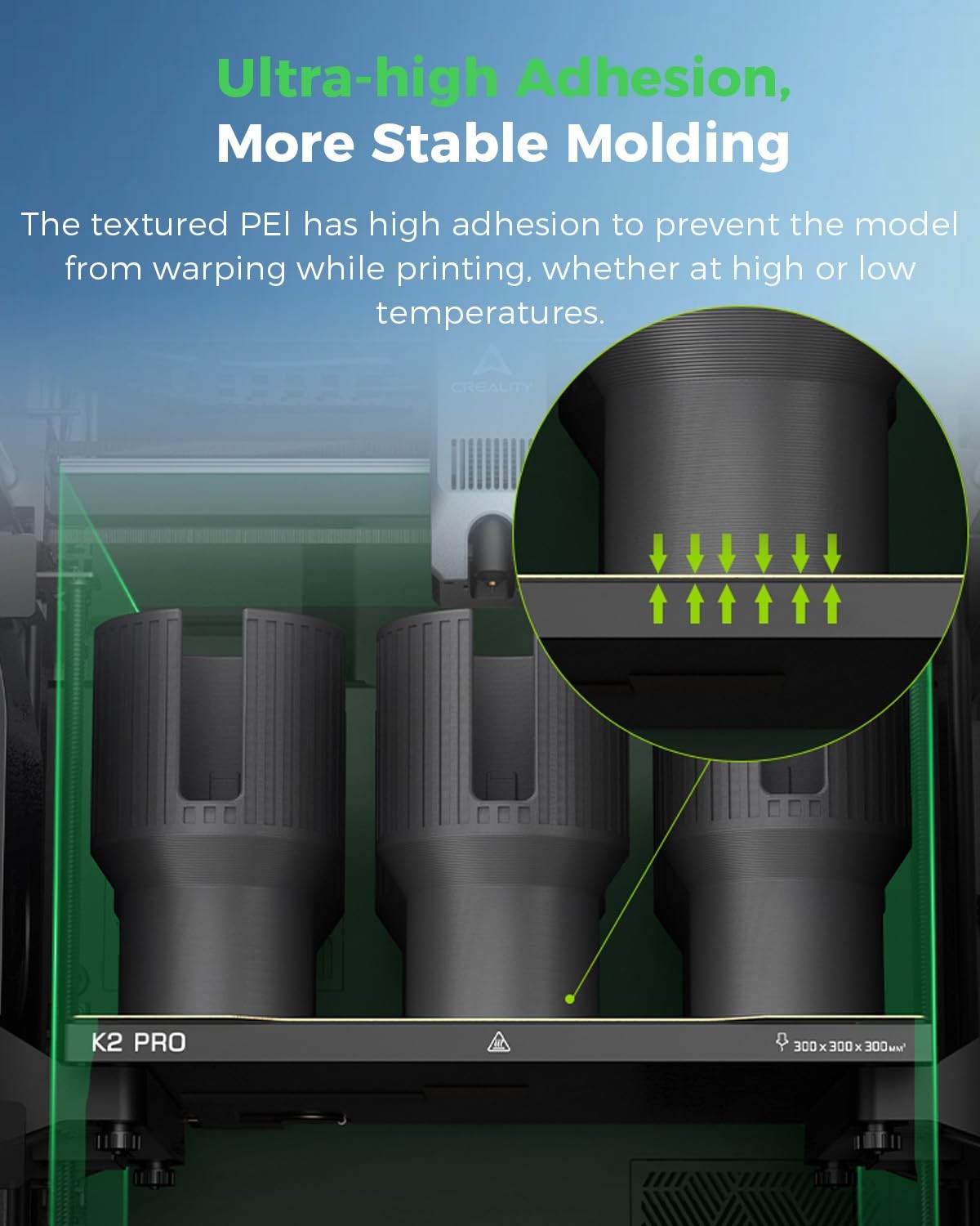 Creality K2 Pro PEI Double Sided Frosted Build Plate 310x325mm for K2 Pro Print