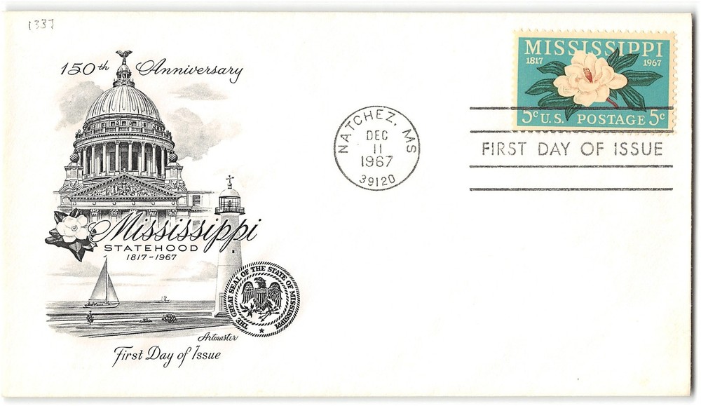 US #1337 FDC, 1967, Artmaster
