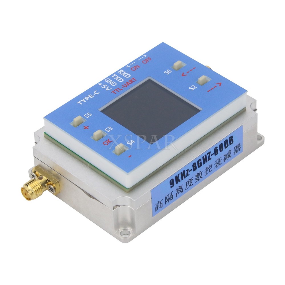Digital Programmable Controlled Attenuator Module 60dB TFT Display w/SMA Female