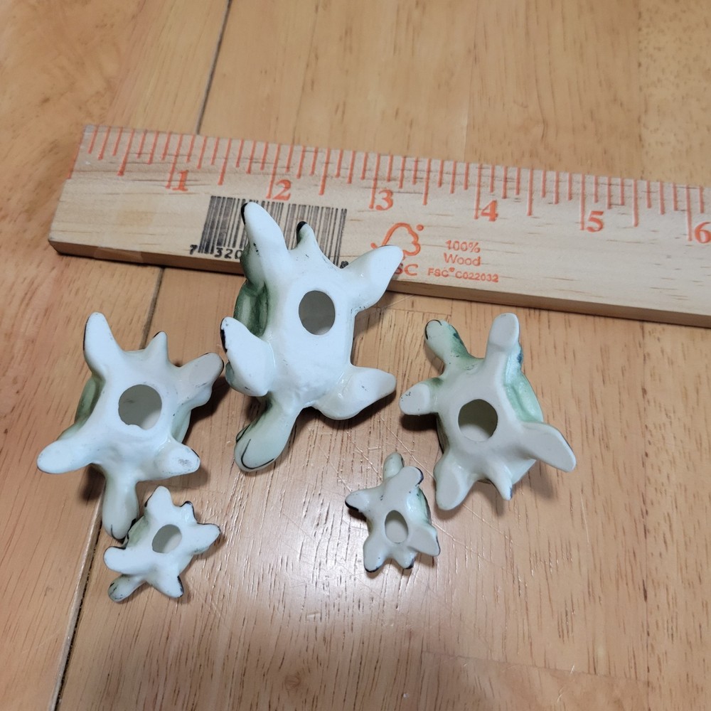 Turtle Figurines, Lot 5, Different Sizes, Multi Color, Set