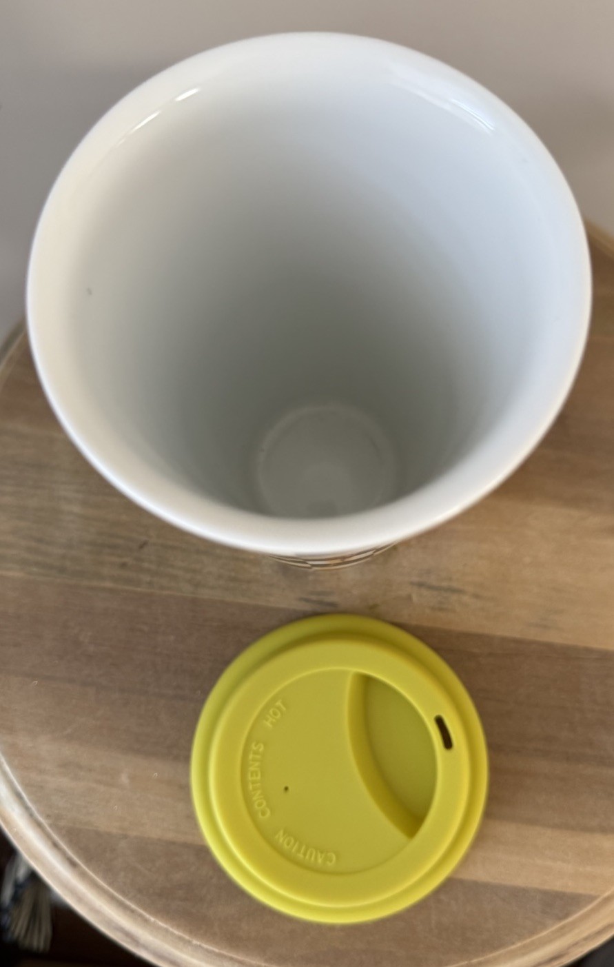 Retired Mackenzie Childs Courtly Check Porcelain Travel Mug New In Box