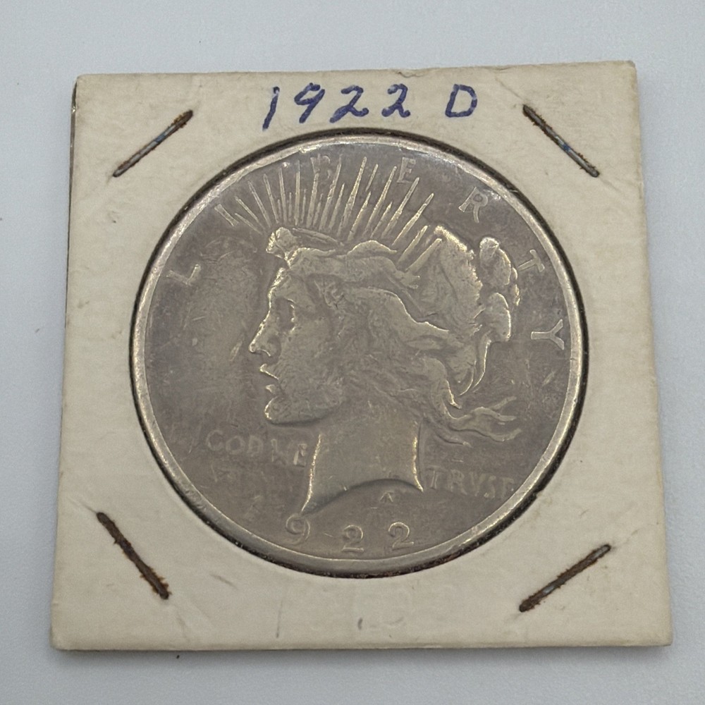 1922-D PEACE SILVER DOLLAR - In an old collection for decades! Silver exploding!