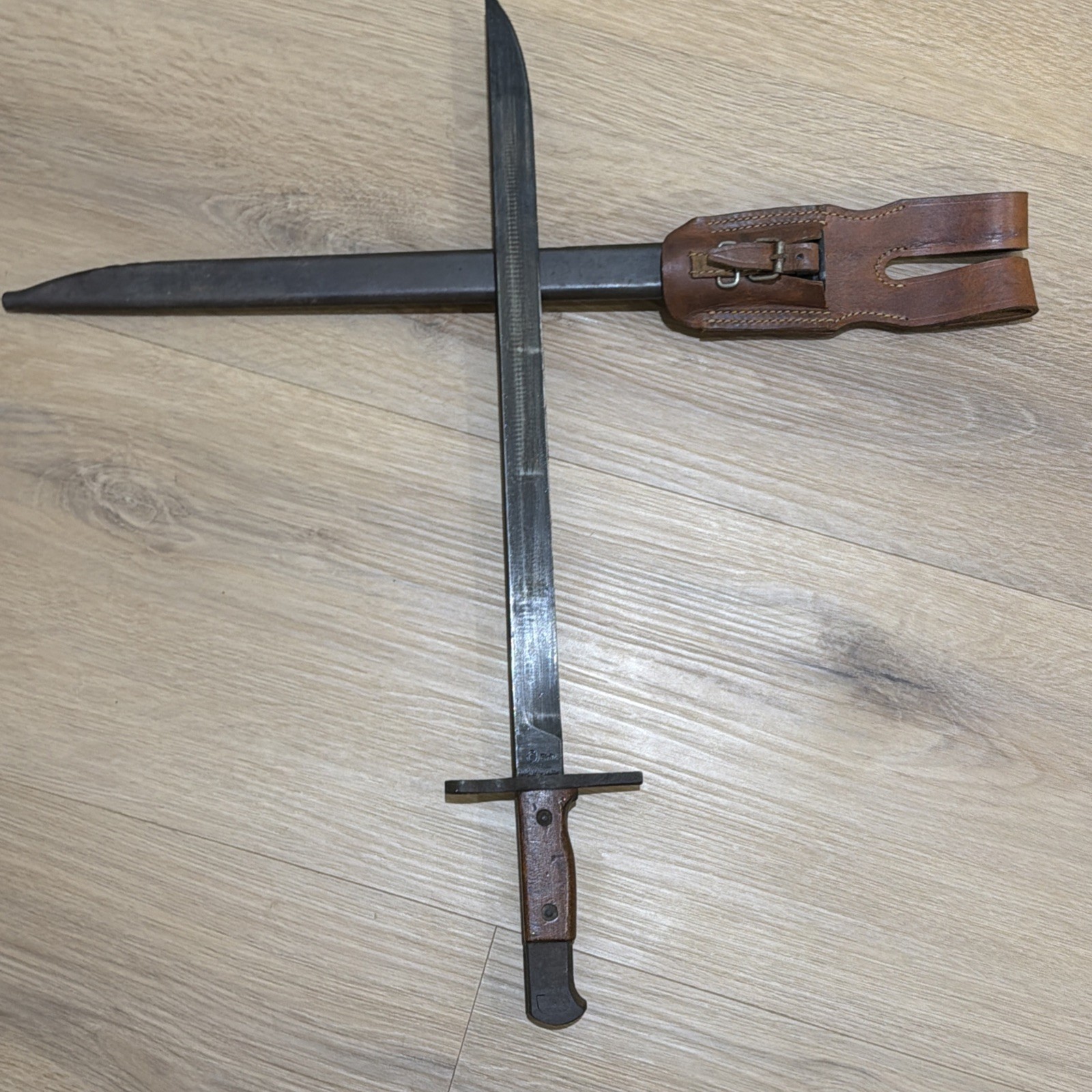 WWII Japanese Type 30 Rifle Bayonet Matsushita Kinzoku Arsenal + Scabbard