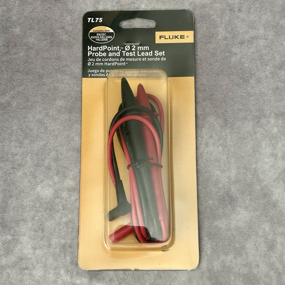 Fluke TL75 Hard Point 2mm Probe & Test Lead Set