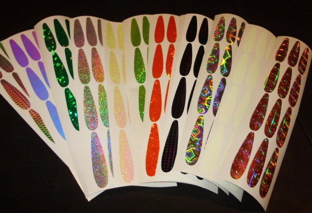 Magnum 4 1/3" Trolling Spoon Fishing Lure Tape 12 Die Cuts in 10 Design Colors