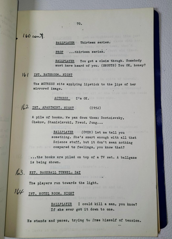 1984 Insignificance Script Screenplay Terry Johnson Gary Busey 2nd Draft Vintage