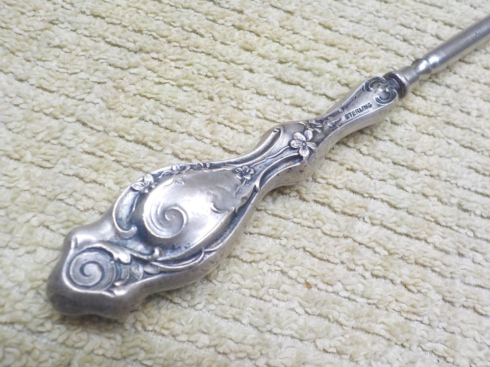 Antique Sterling Handle Button Hook