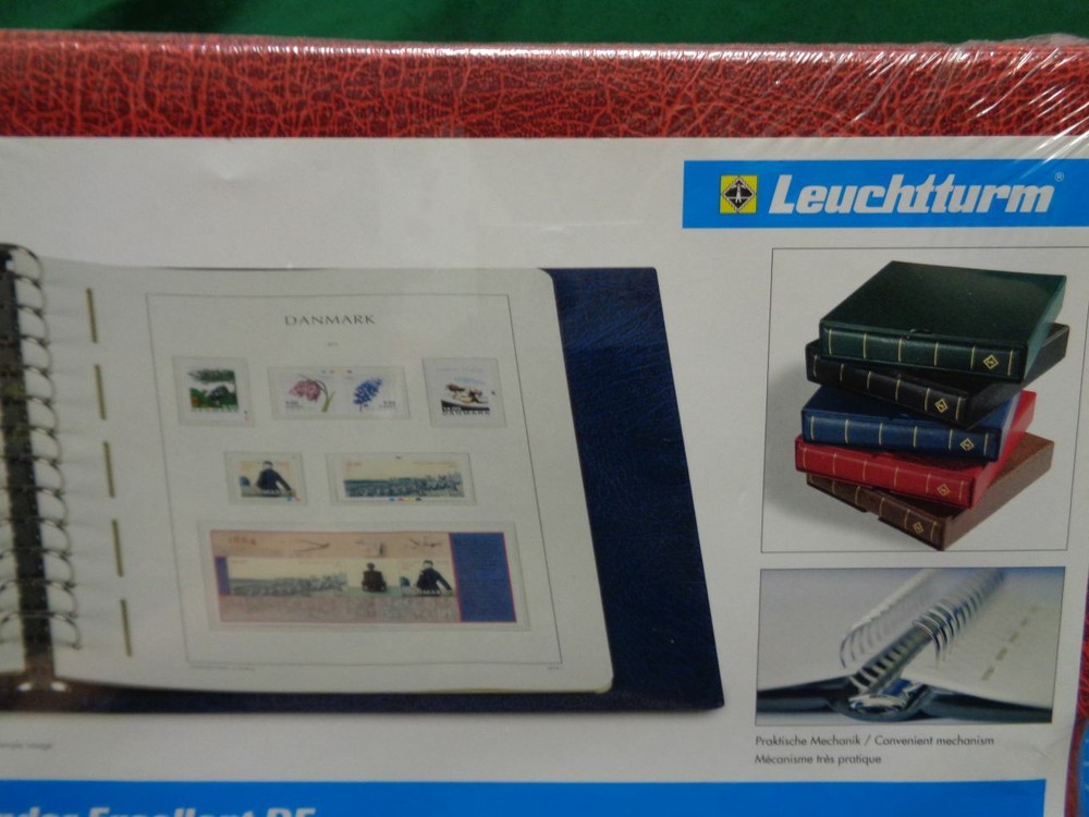 LIGHTHOUSE Excellent DE 13 ring binder case hingeless stamp collection pages NEW