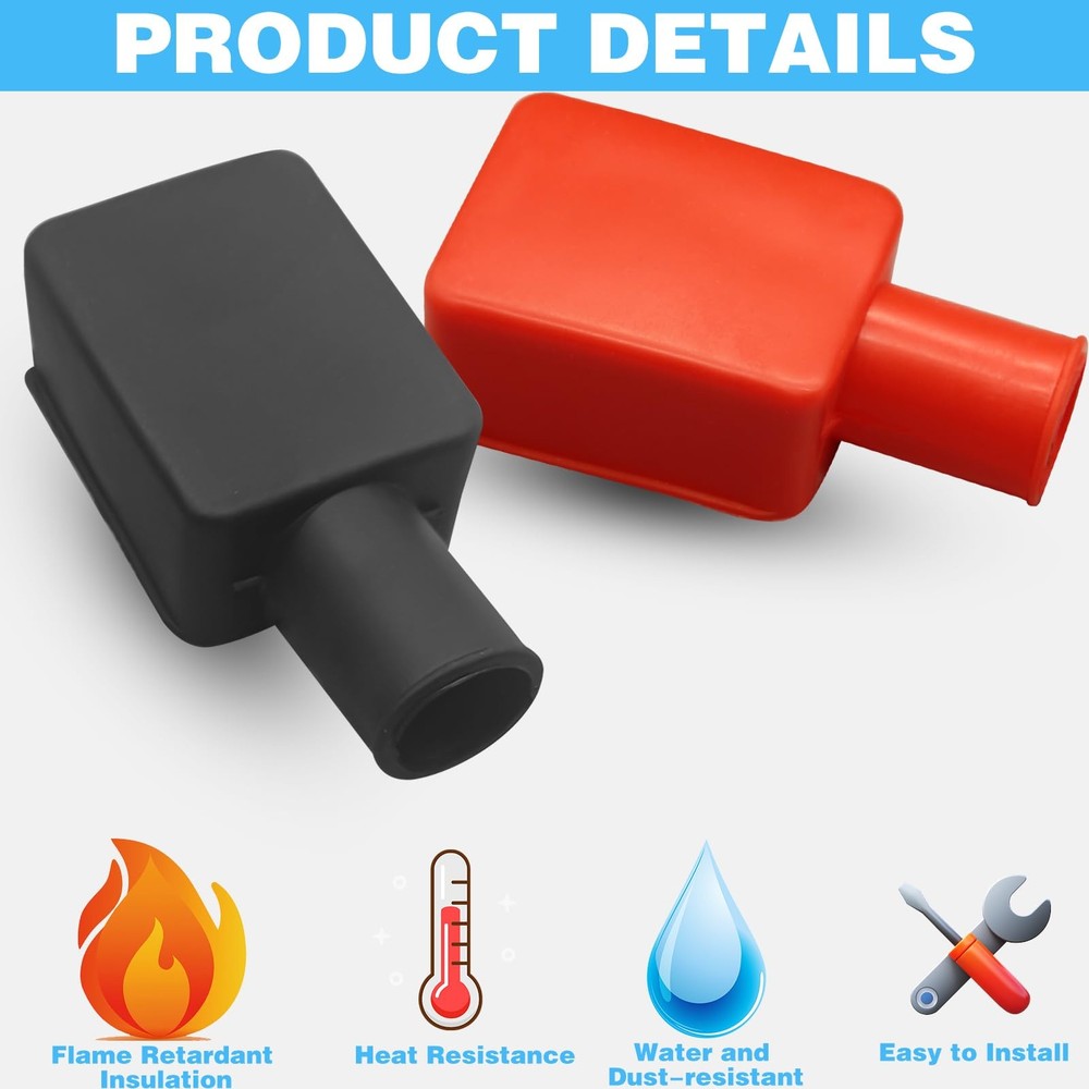6Pcs Battery Terminal Cover, Protector, Car Insulating 6PCS