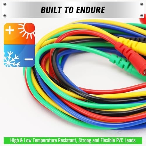 43-Piece Back Probe Kit - 30A Multi-Angle Test Probes, Alligator Clips, U-Shaped