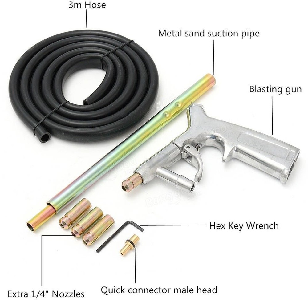 Sand Blaster Kit,Sandblaster for Sandblasting Cabinet Machine Abrasive Blaste...