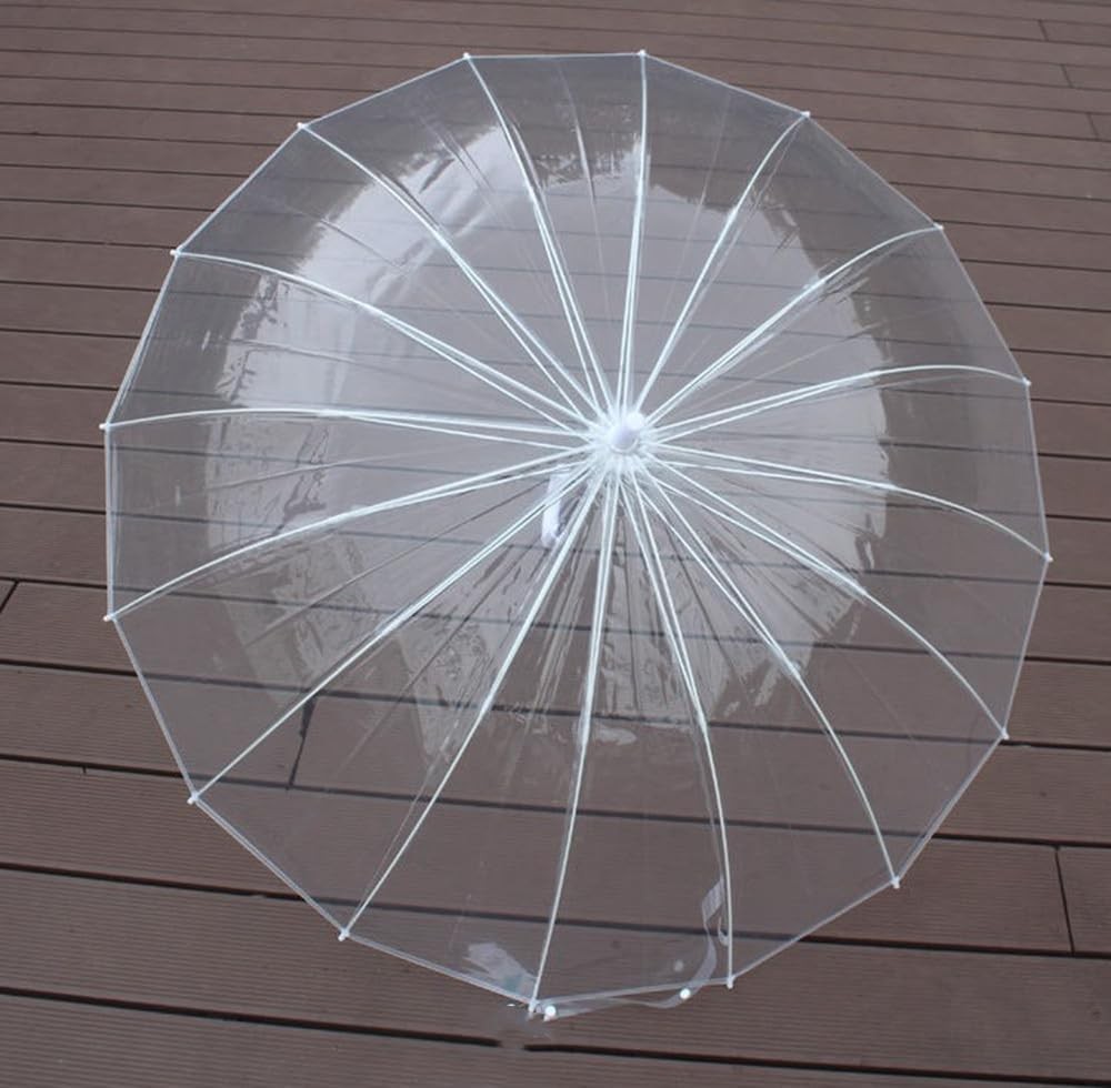 Umbrella Wedding Style Stick Umbrellas Large Windproof Bubble 16PCS