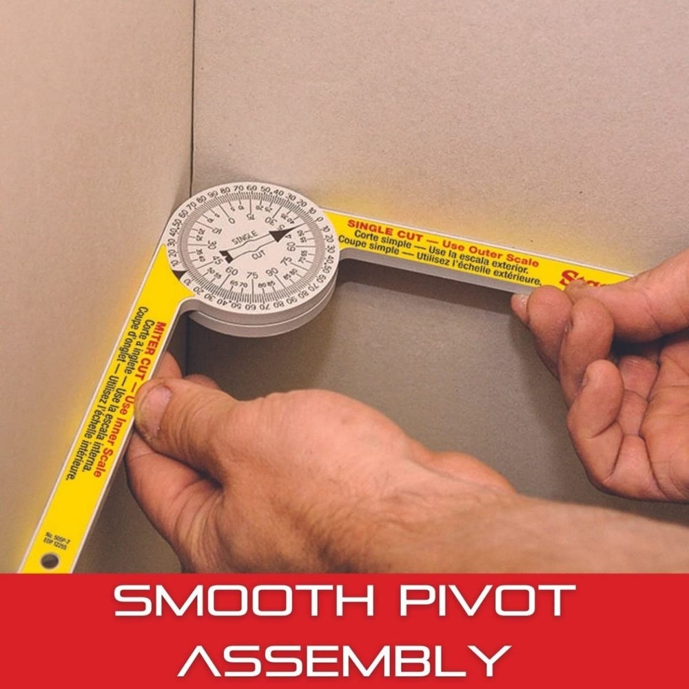 Starrett ProSite Miter Protractor Angle Finder - Two Laser Engraved Scales