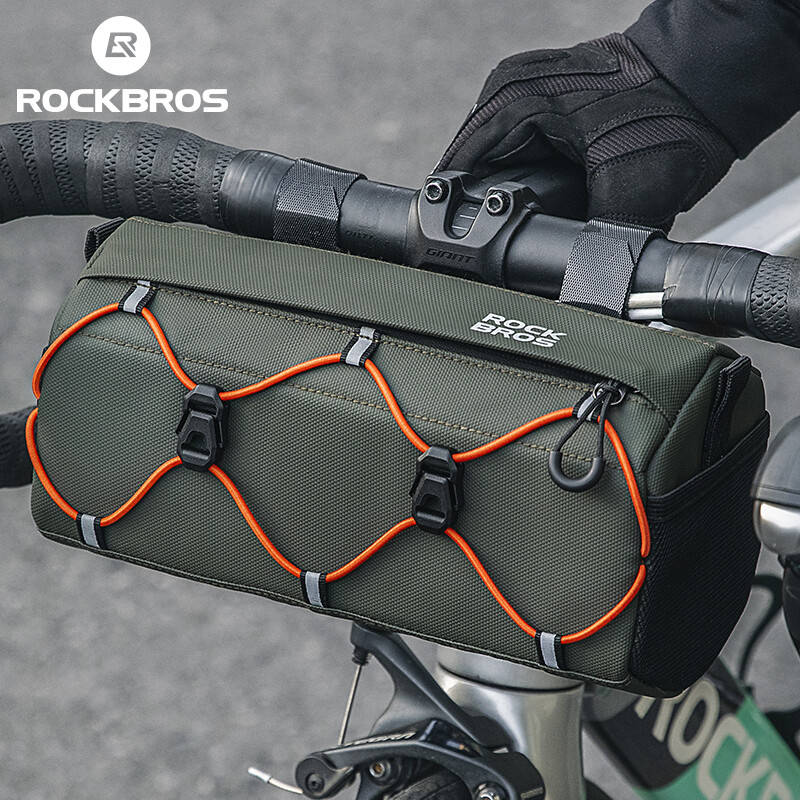 ROCKBROS Bike Front Handlebar Bag 2.2L Capacity Reflective Portable Storage Bag