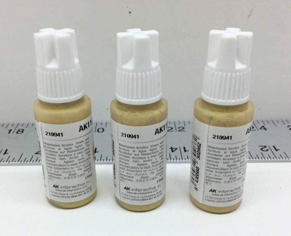 3 - AK Interactive AK11033 3rd Gen Acrylic Dark Sand 17ml
