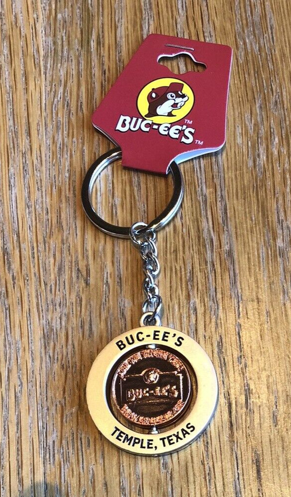 Buc-ee's Logo Spinner Keychain, Key Ring - Temple Texas Store
