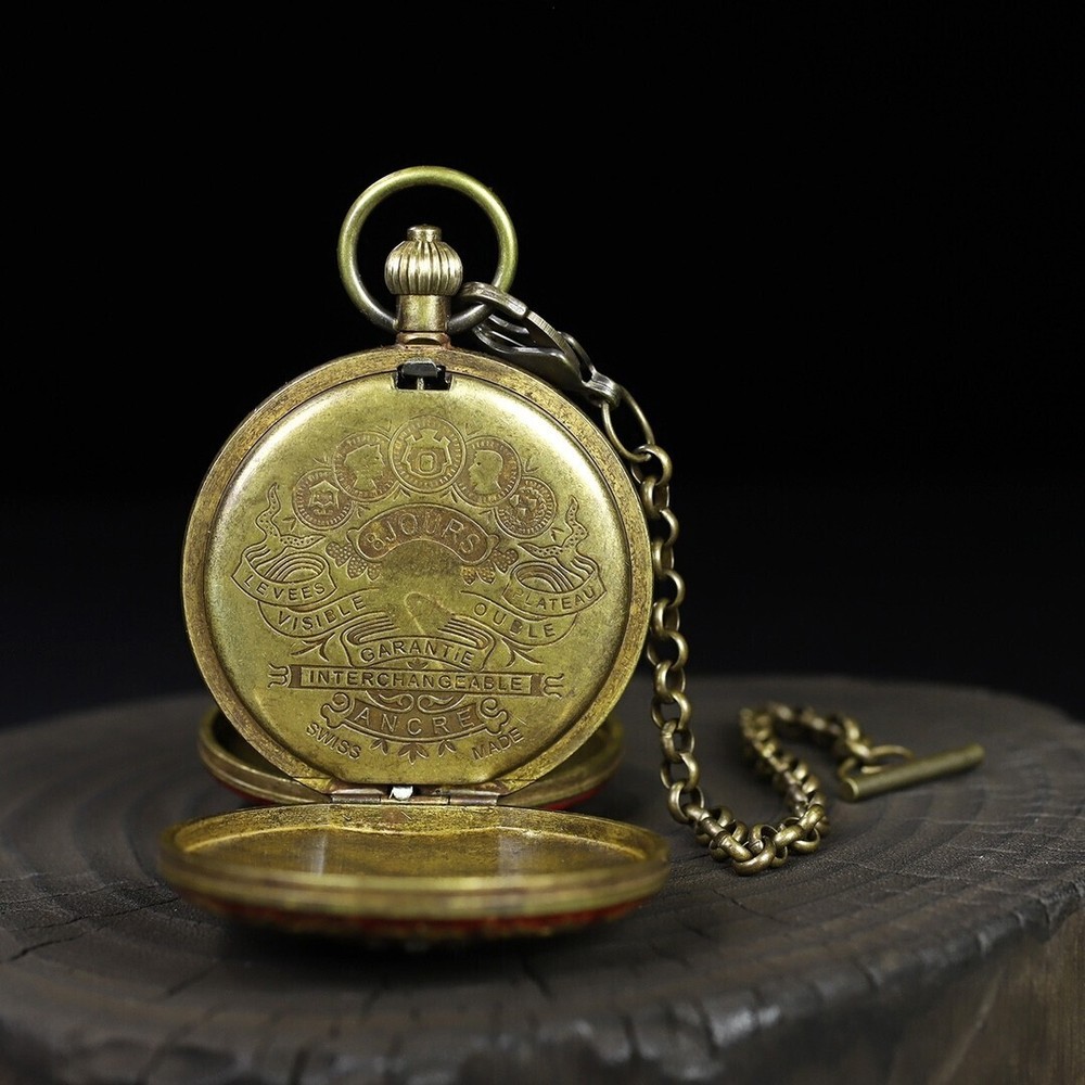 Double copper mechanical pocket watch