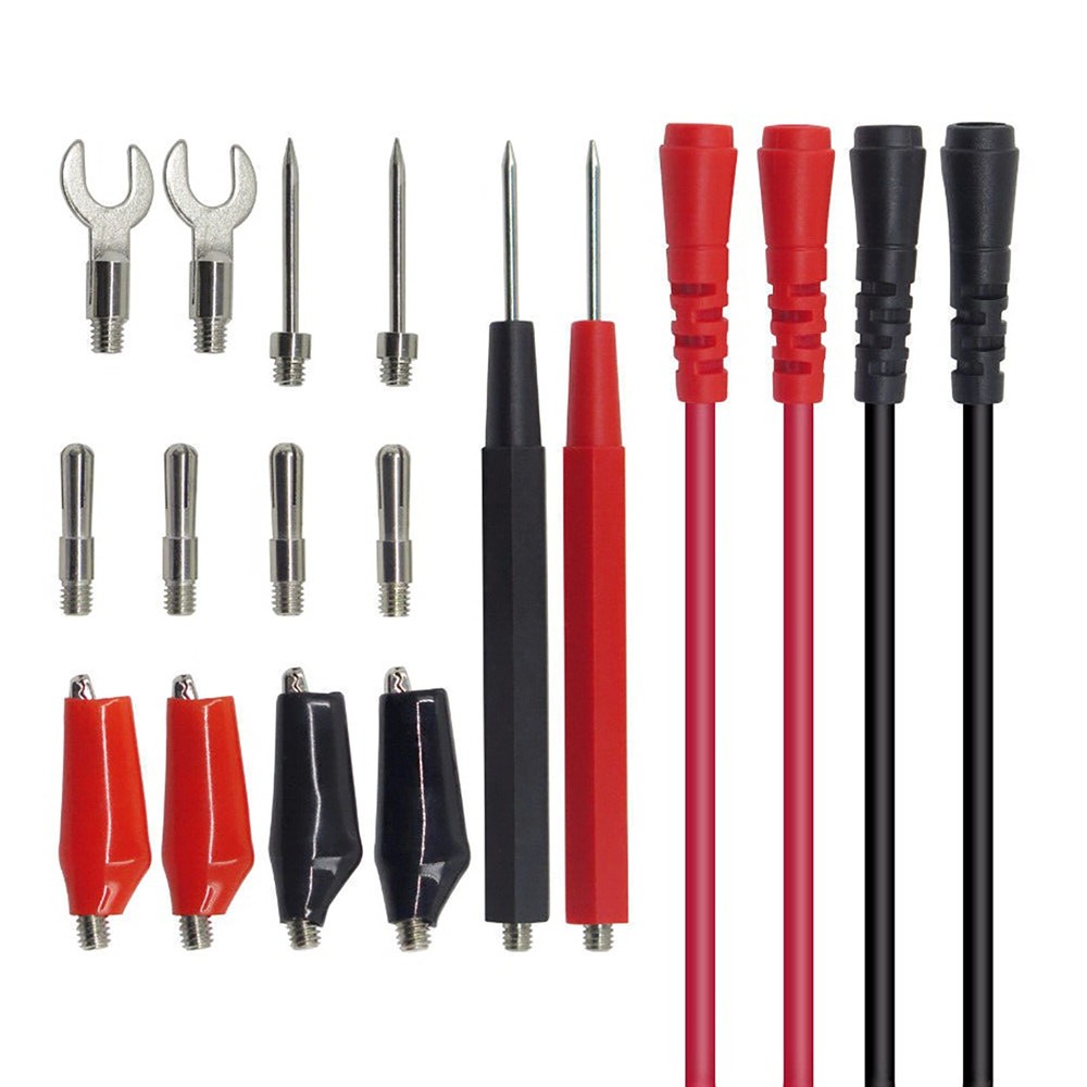 16Pcs/Set Copper Multimeter Test Lead Cable Probes Accessories For Volt Meter