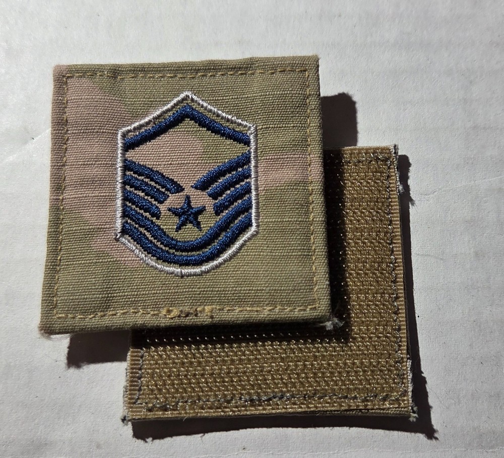 US Space Force Rank (used prior to Sep 2021) Master Sergeant (hook & loop back)