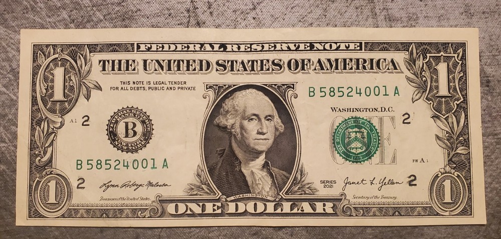 Overinking Error $1 US Dollar Note Series 2021