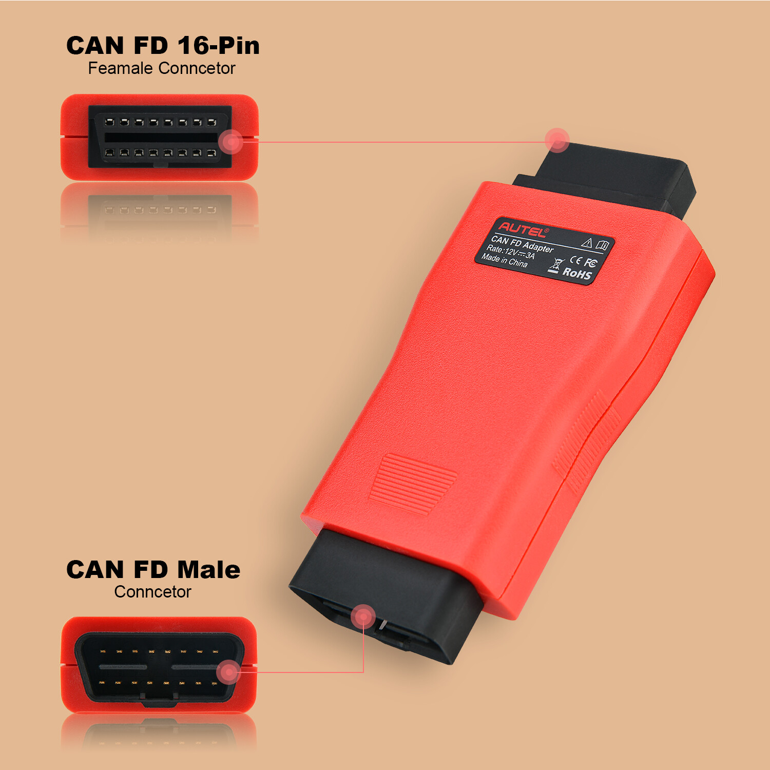 2024 Autel CAN FD Adapter Compatible With Autel VCI For Maxisys Diagnostic Scan