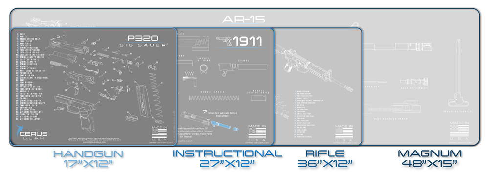 Sig Sauer P365 FUSE Schematic Handgun Mat
