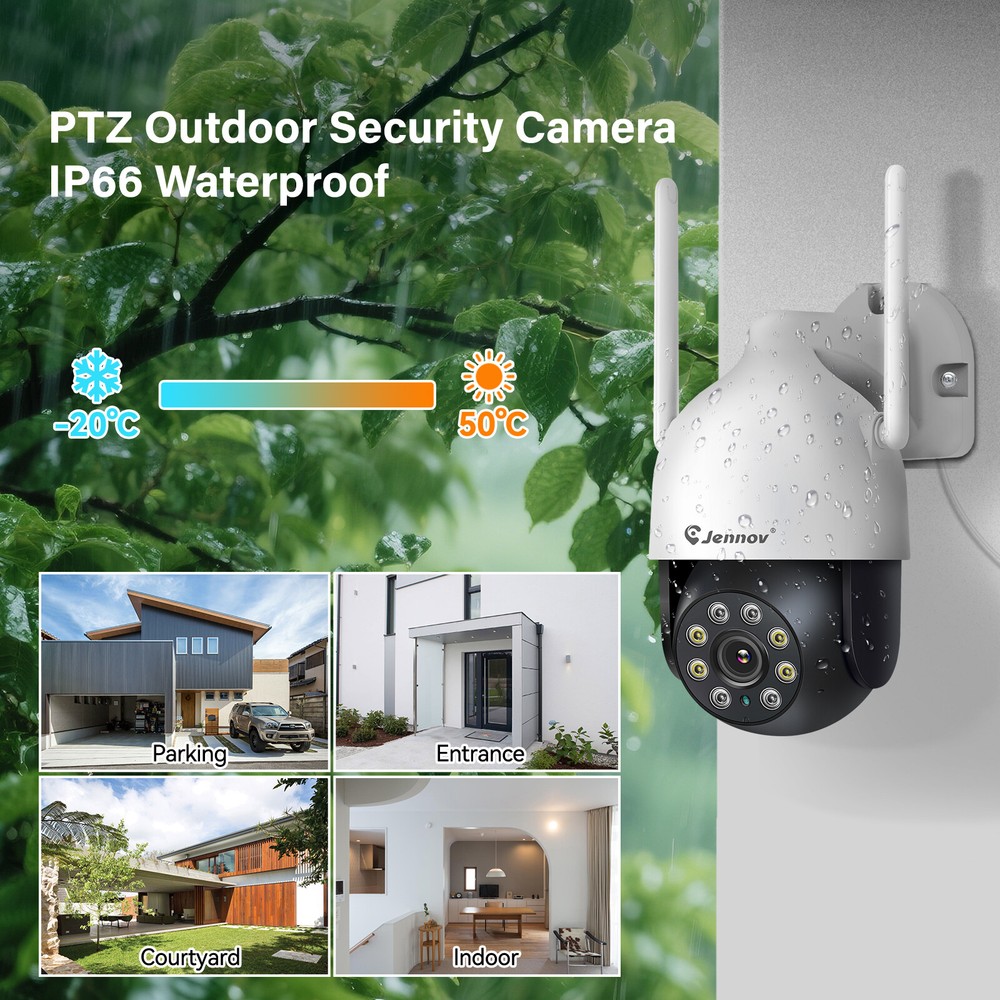 Wireless Outdoor Cameras System 5MP PTZ Security Camera Human Auto-Tracking