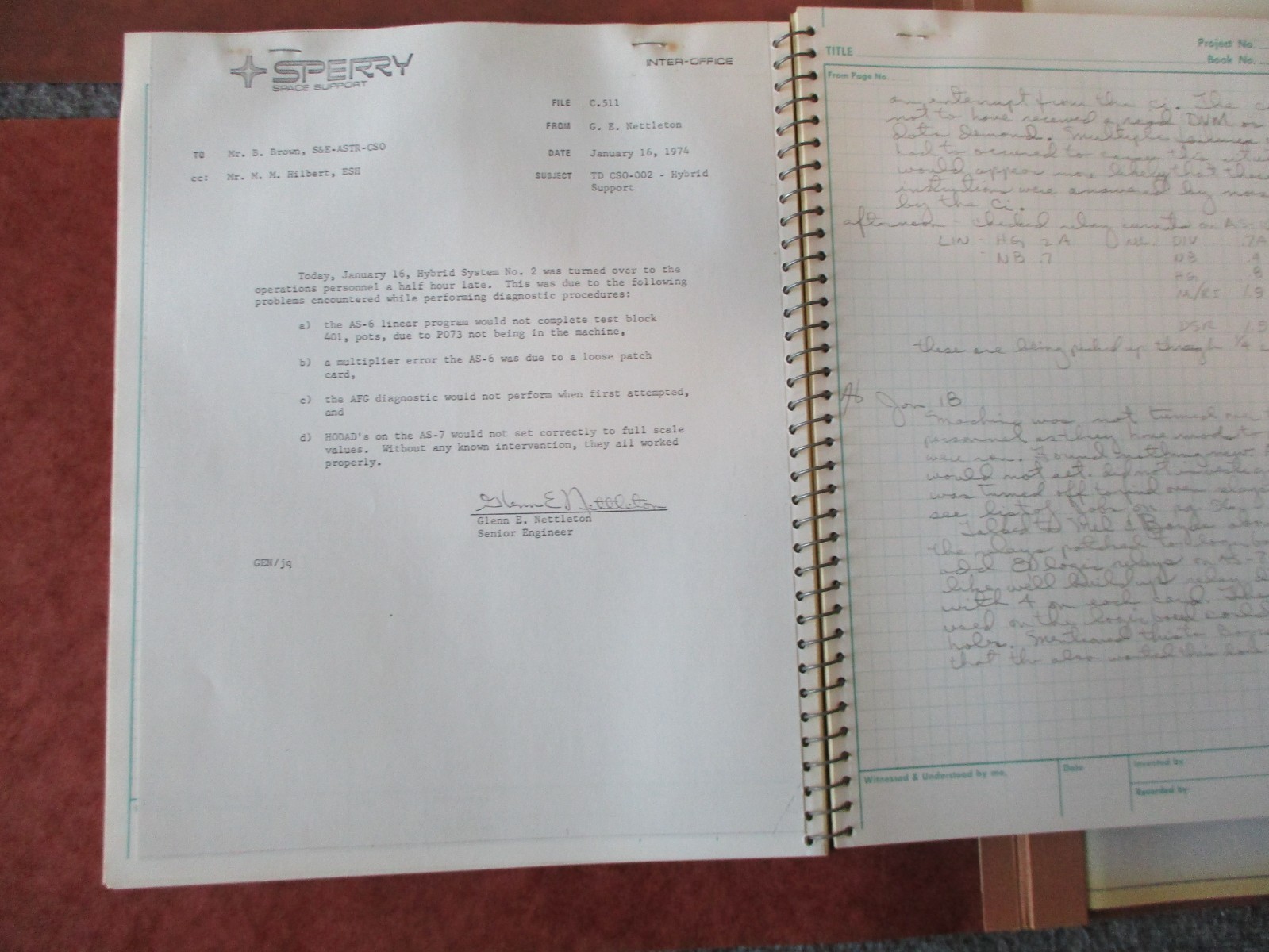 NASA MSFC SPERRY APOLLO/SKYLAB SYSTEMS CHECKOUT LAB BOOK +TECHNICAL/BLUEPRINTS)