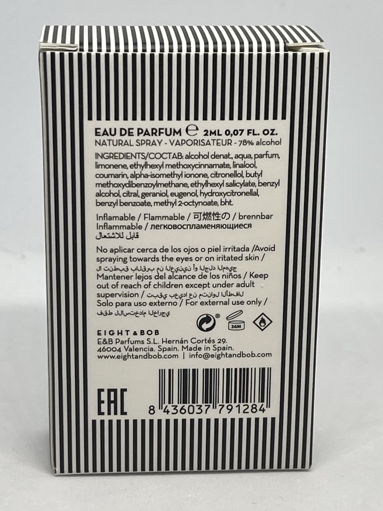 EIGHT & BOB ORIGINAL BOXED SAMPLE 2ML NEW