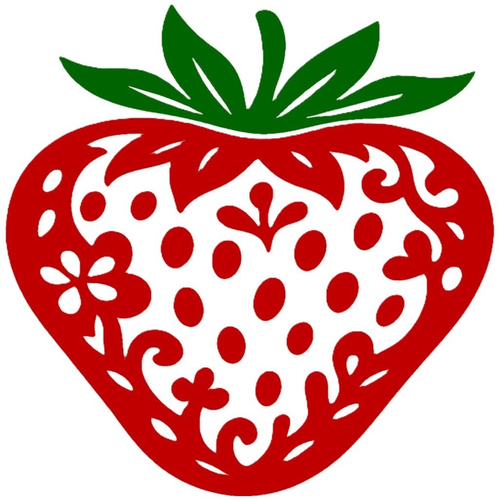 30 Custom Strawberry Stencil Personalized Address Labels