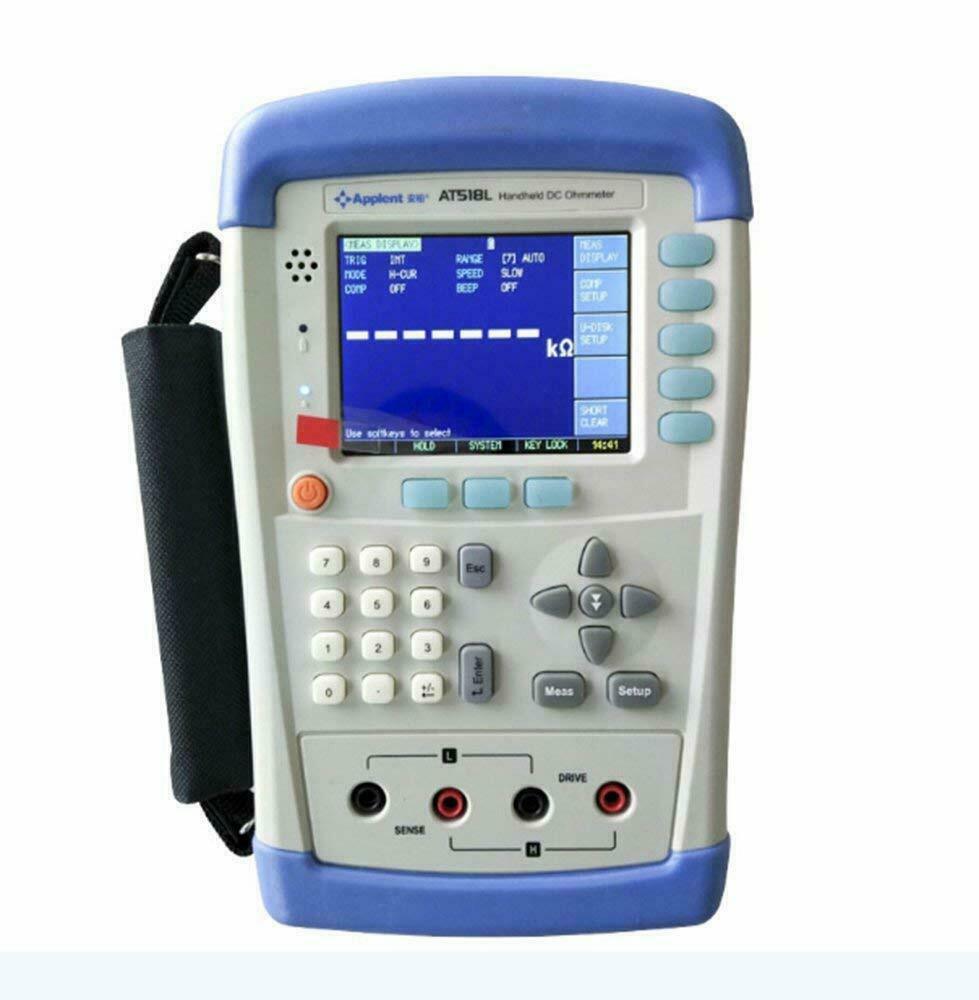 Handheld DC Milliohm Resistance Meter Tester with 10μΩ～200KΩ Data Hold Function