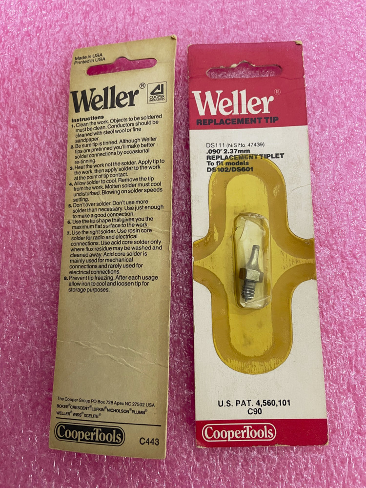 1pc Weller DS111 Replacement Tiplet Models DS102 DS601 **NOS