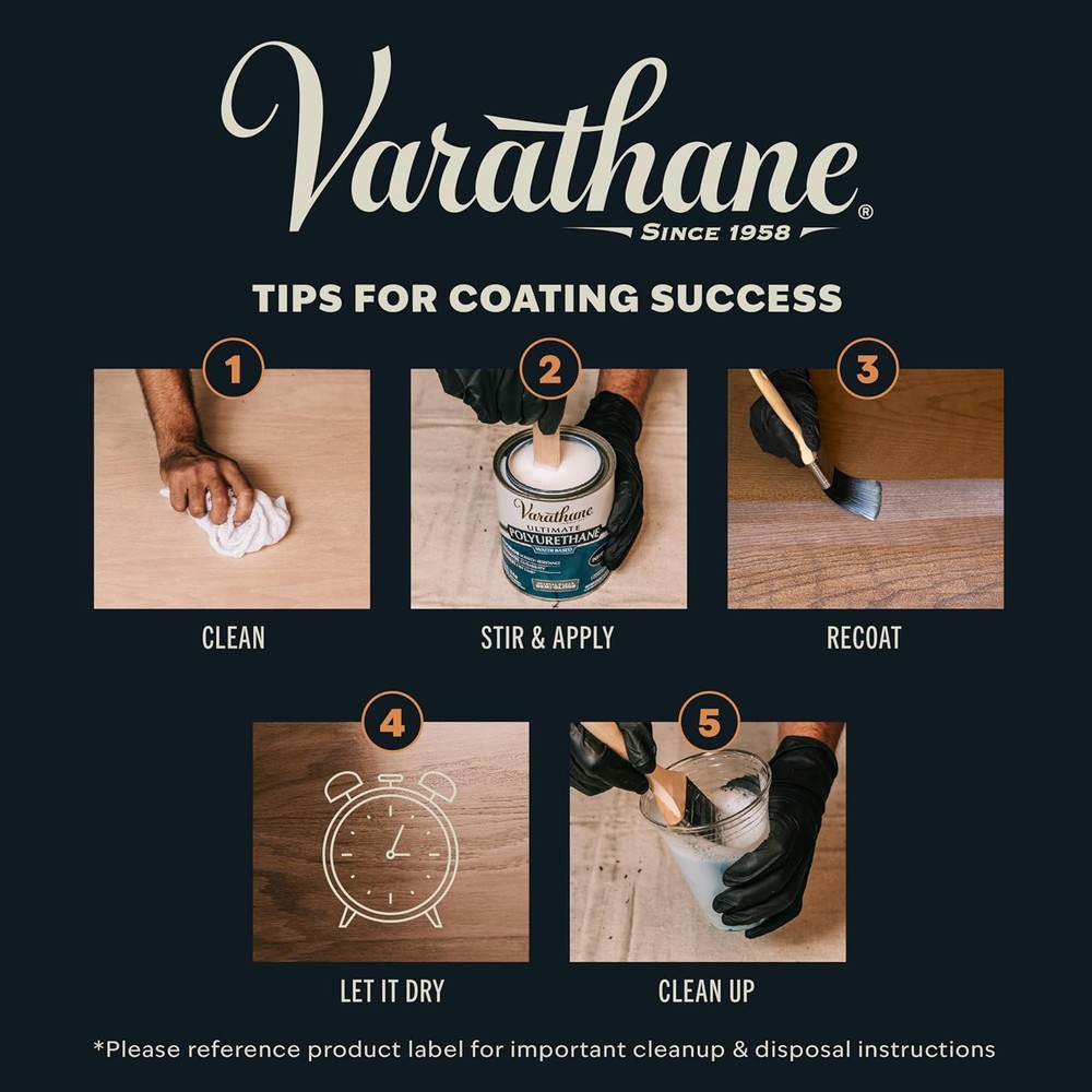 Varathane Water-Based Crystal-Clear Ultimate Polyurethane | Interior Wood Protec
